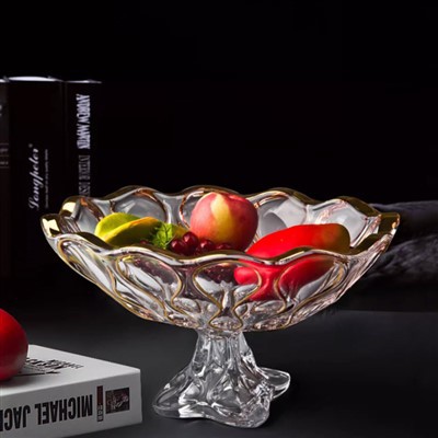 ظرف میوه ای مجلل شیشه ای کریستالی